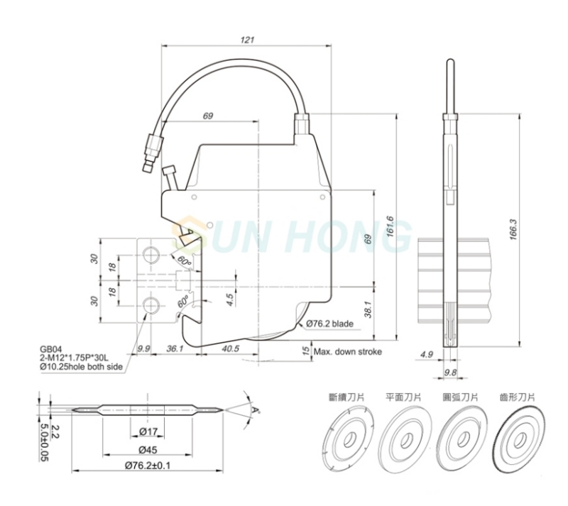 người giữ lưỡi rạch khí nén