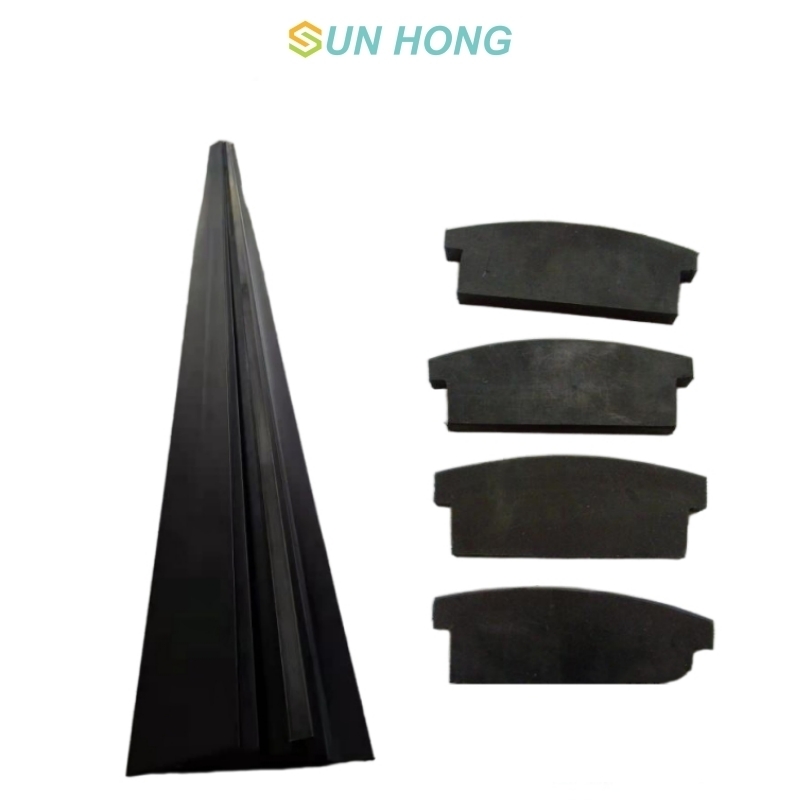 Máy hút giấy cuộn UHMW Dải niêm phong than chì cao su